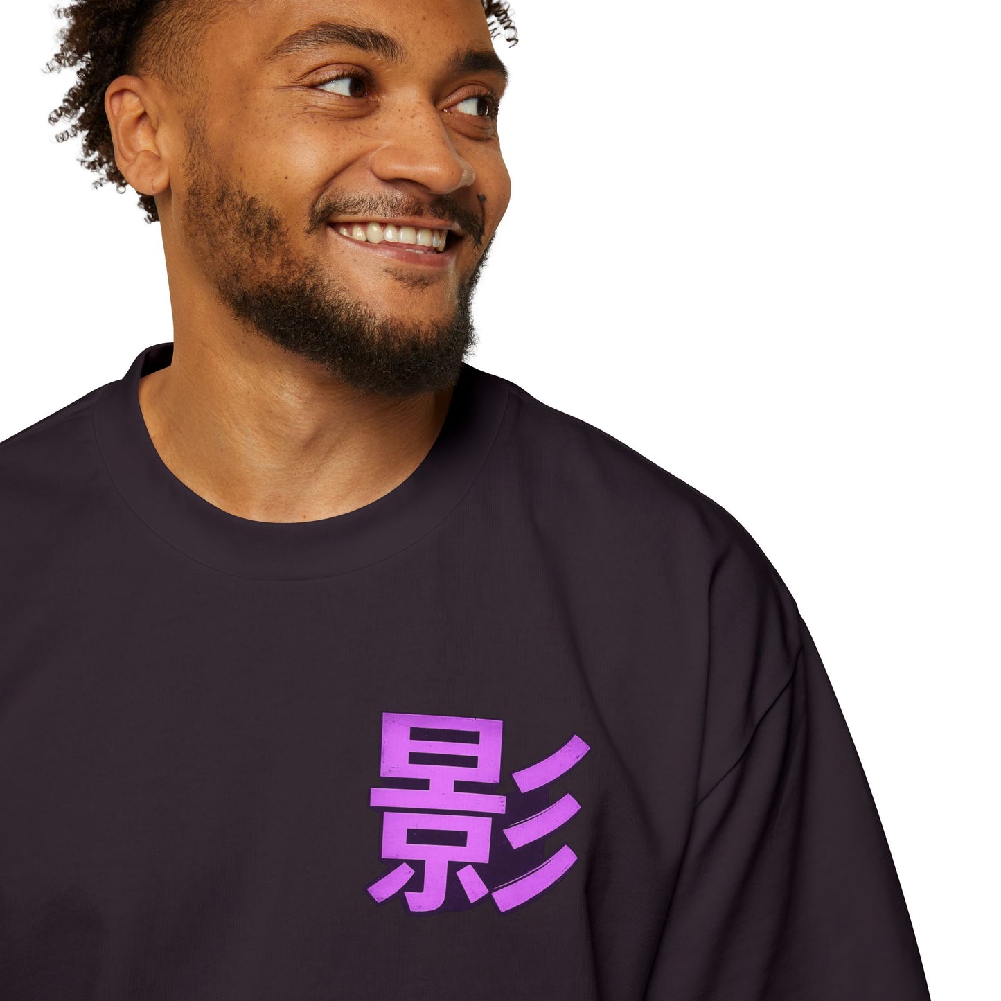 Shadow Protocol Oversized Tee – Purple Cyber Anime Streetwear