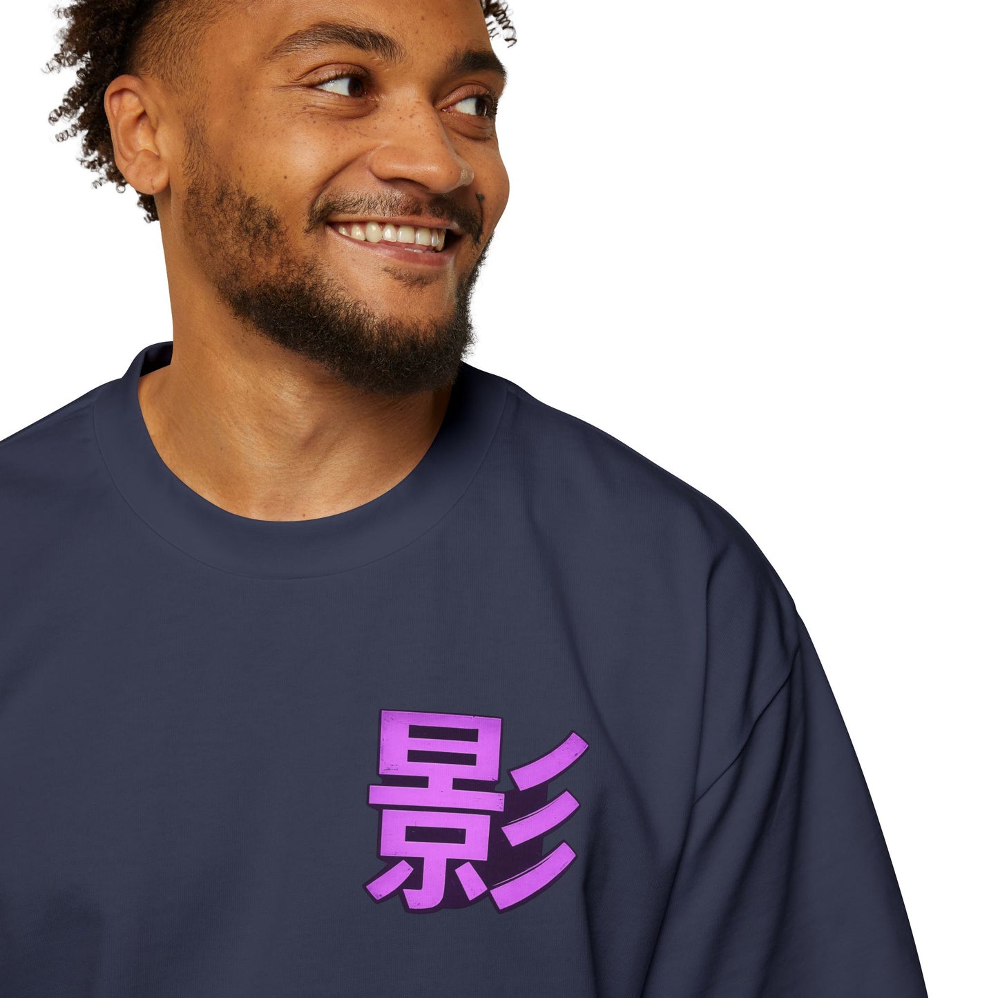 Shadow Protocol Oversized Tee – Purple Cyber Anime Streetwear