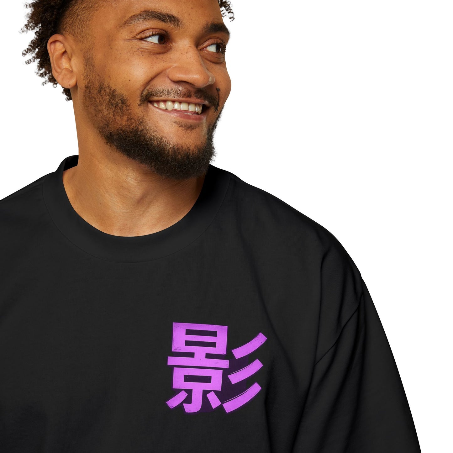 Shadow Protocol Oversized Tee – Purple Cyber Anime Streetwear